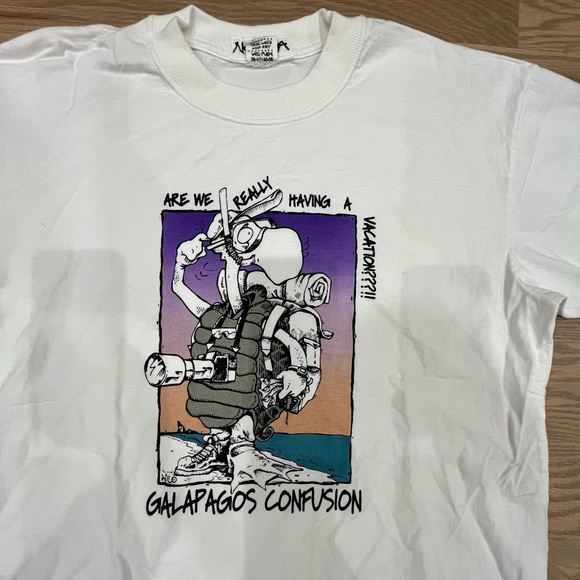 Vintage Nomada Galapagos T-Shirt Comics Wilo Graphic Tee Vacation Retro size XL - Picture 6 of 6